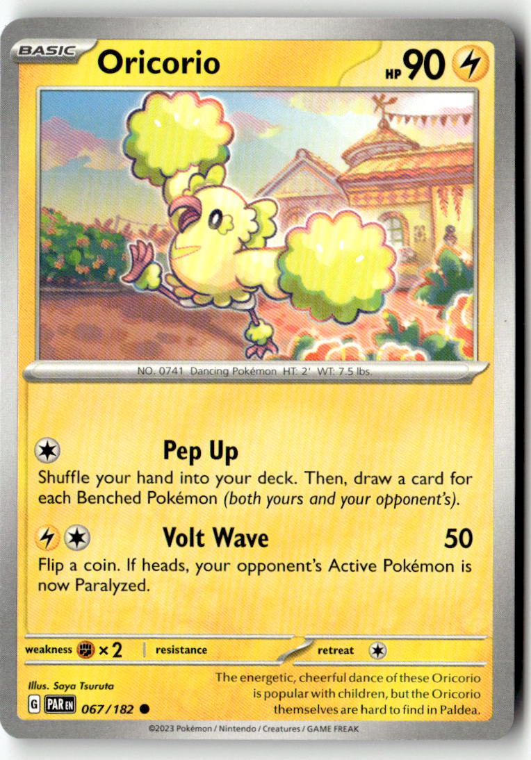 Front of Oricorio 067/182 from Paradox Rift
