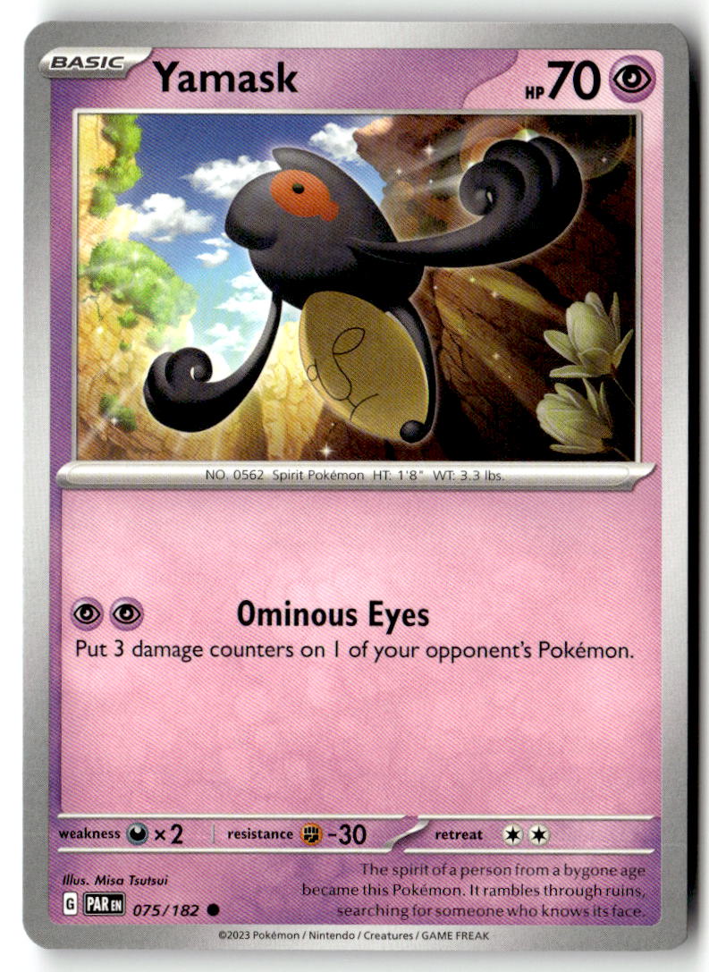 Front of Yamask 075/182 from Paradox Rift
