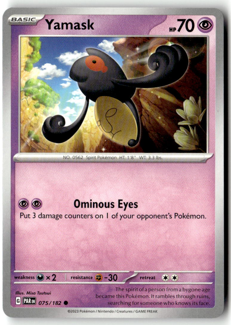 Front of Yamask 075/182 from Paradox Rift