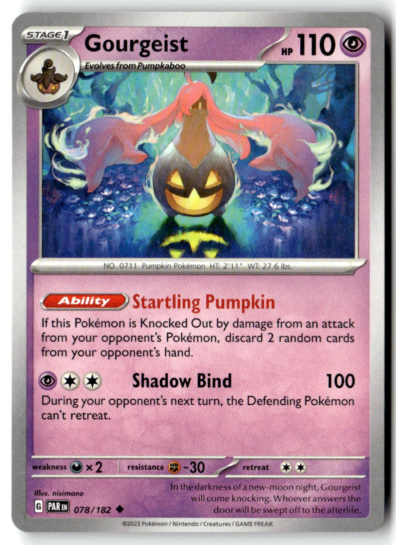 Front of Gourgeist 078/182 from Paradox Rift