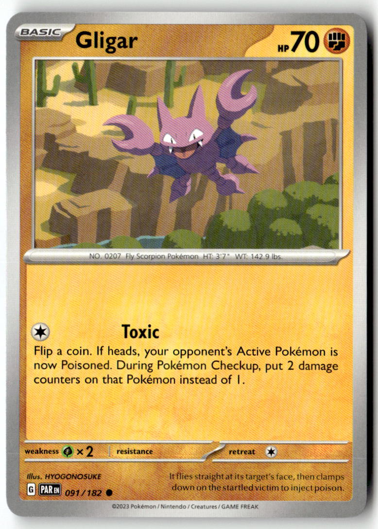 Front of Gligar 091/182 from Paradox Rift