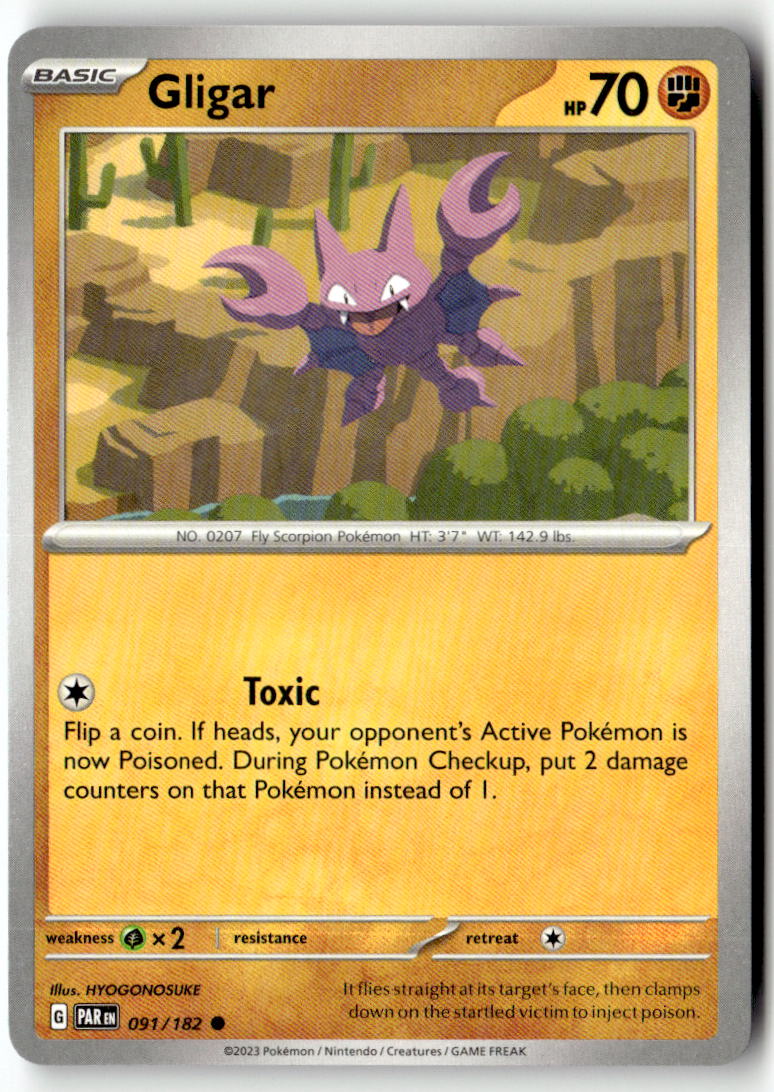 Front of Gligar 091/182 from Paradox Rift