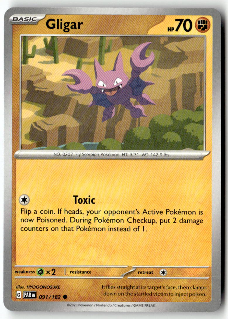 Front of Gligar 091/182 from Paradox Rift