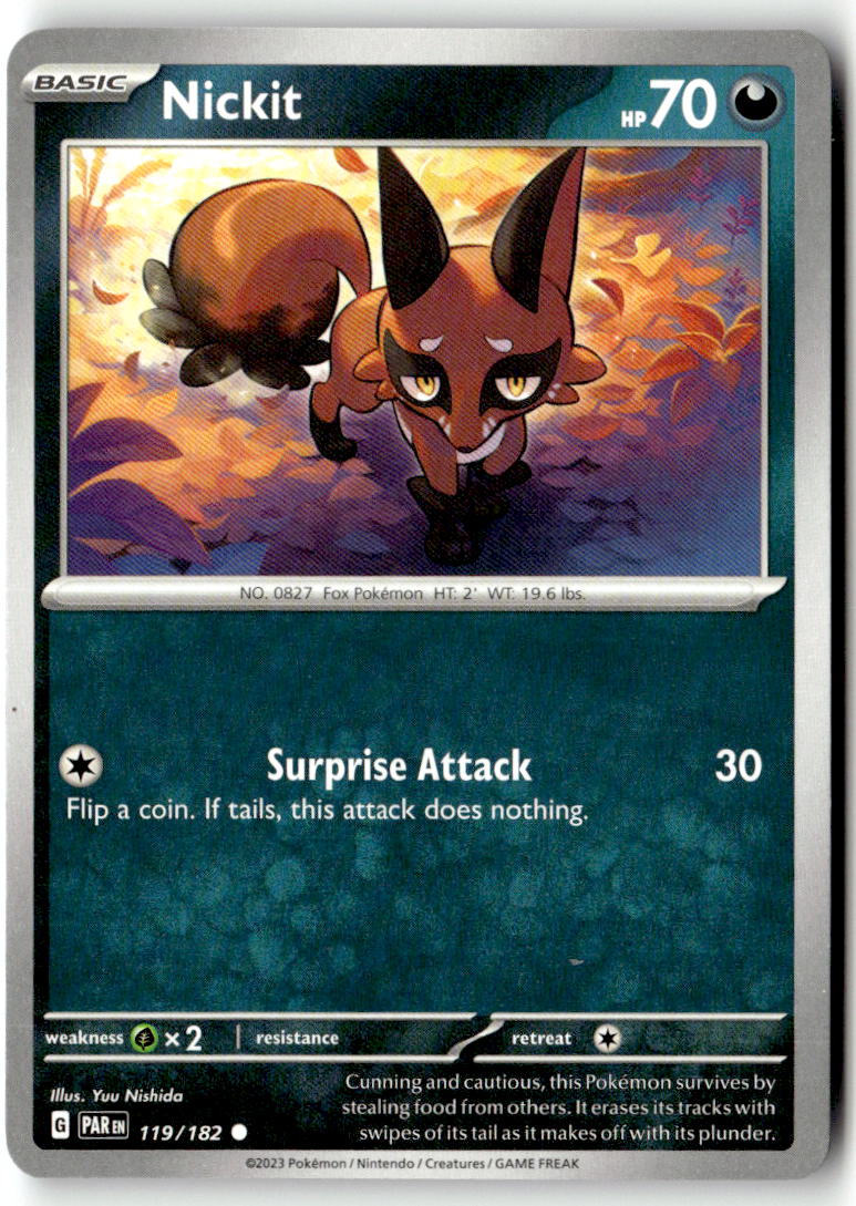 Front of Nickit 119/182 from Paradox Rift