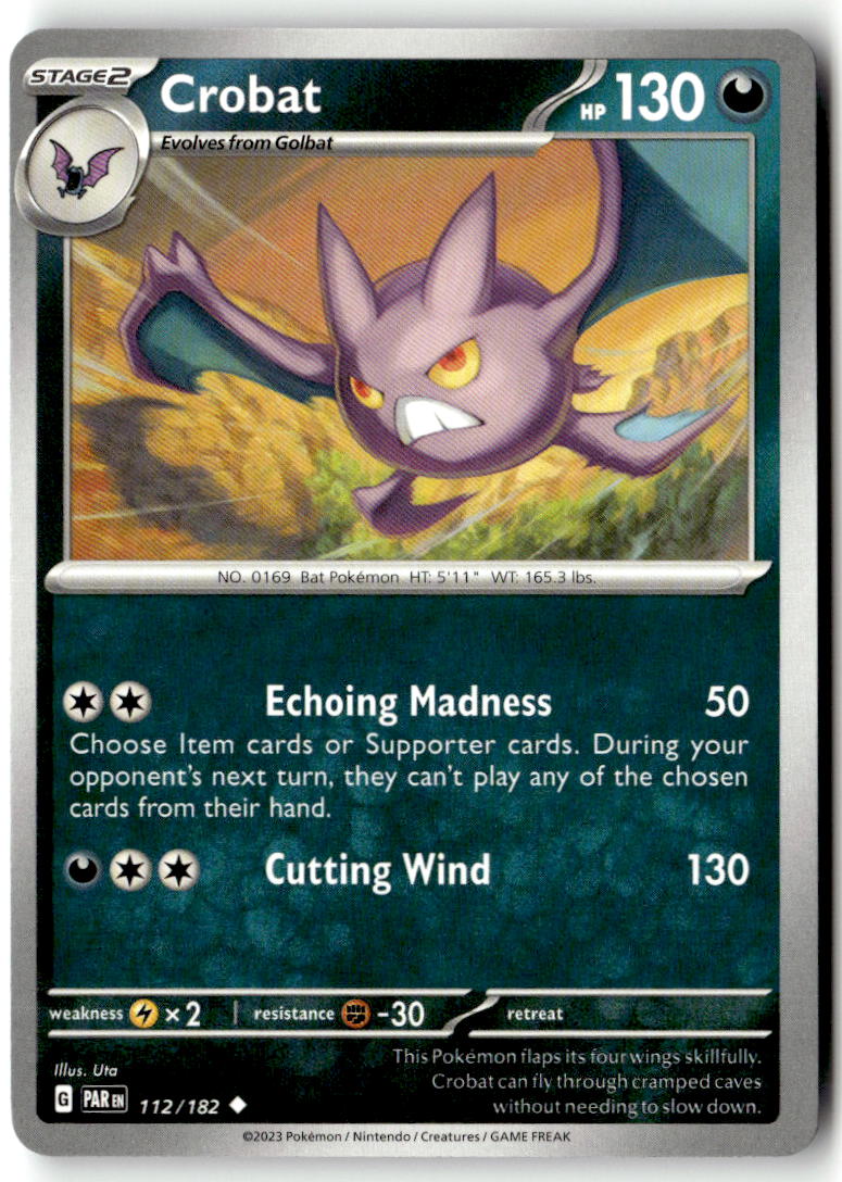 Front of Crobat 112/182 from Paradox Rift