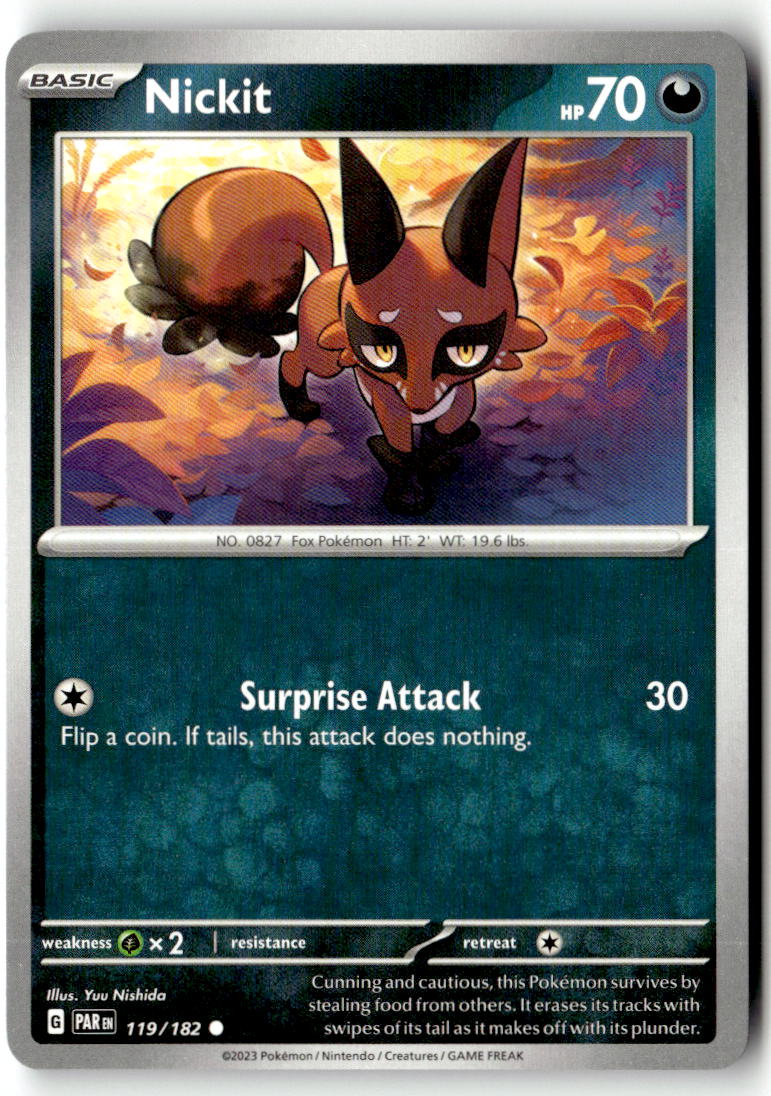 Front of Nickit 119/182 from Paradox Rift