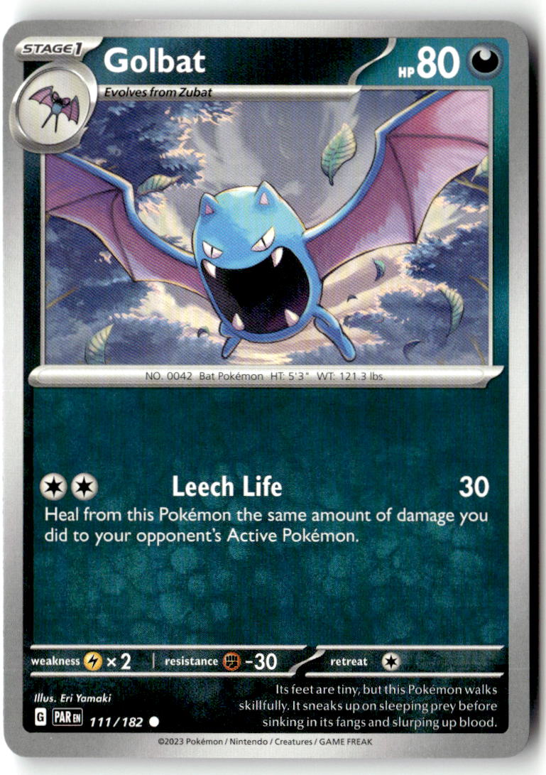 Front of Golbat 111/182 from Paradox Rift
