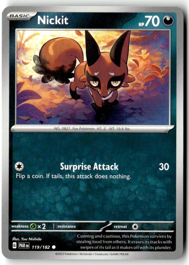 Front of Nickit 119/182 from Paradox Rift