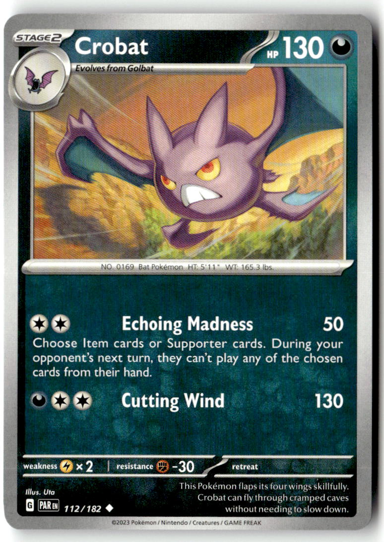 Front of Crobat 112/182 from Paradox Rift
