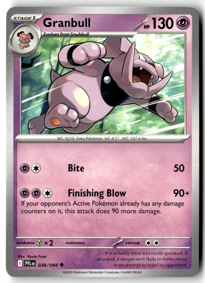 Front of Granbull 038/094 from Phantasmal Flames