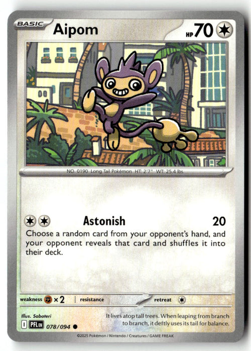 Front of Aipom 078/094 from Phantasmal Flames