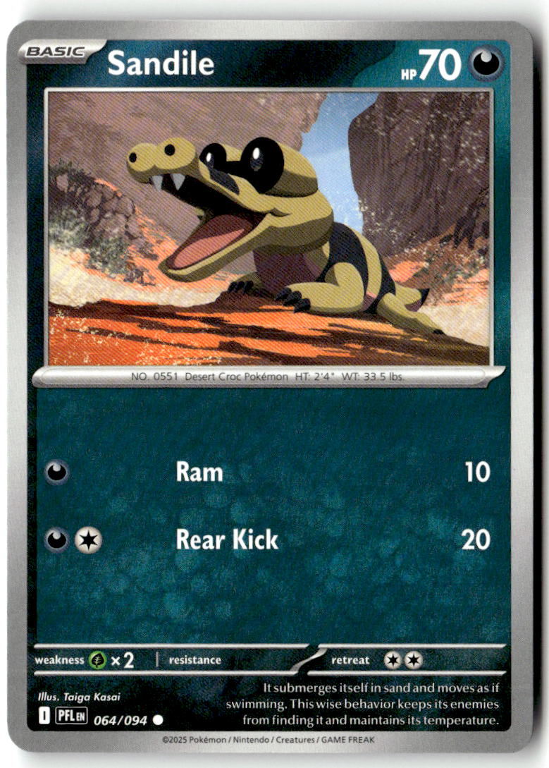 Front of Sandile 064/094 from Phantasmal Flames