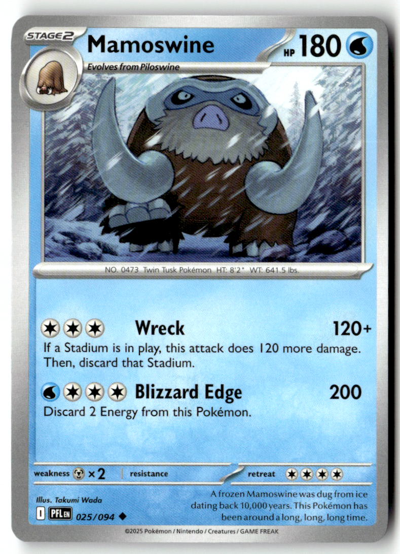 Front of Mamoswine 025/094 from Phantasmal Flames