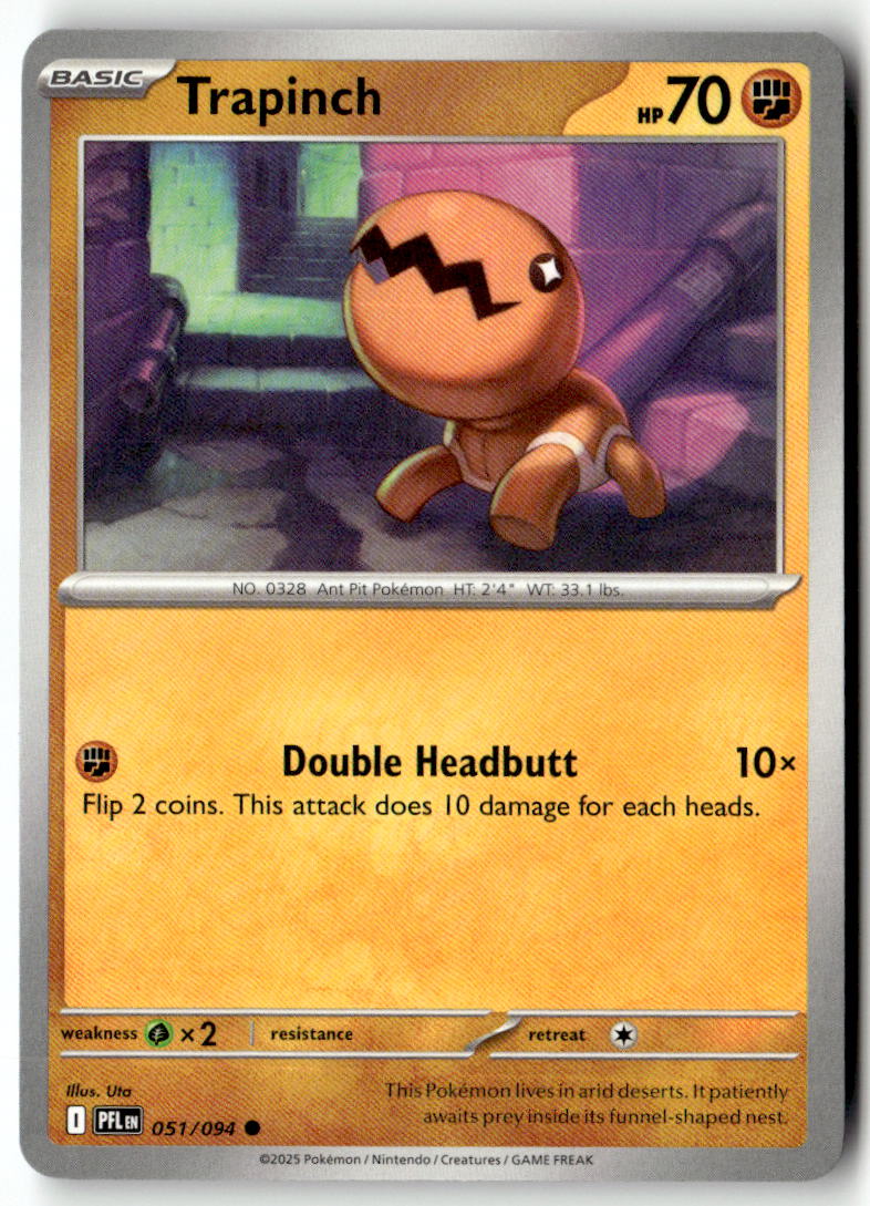 Front of Trapinch 051/094 from Phantasmal Flames