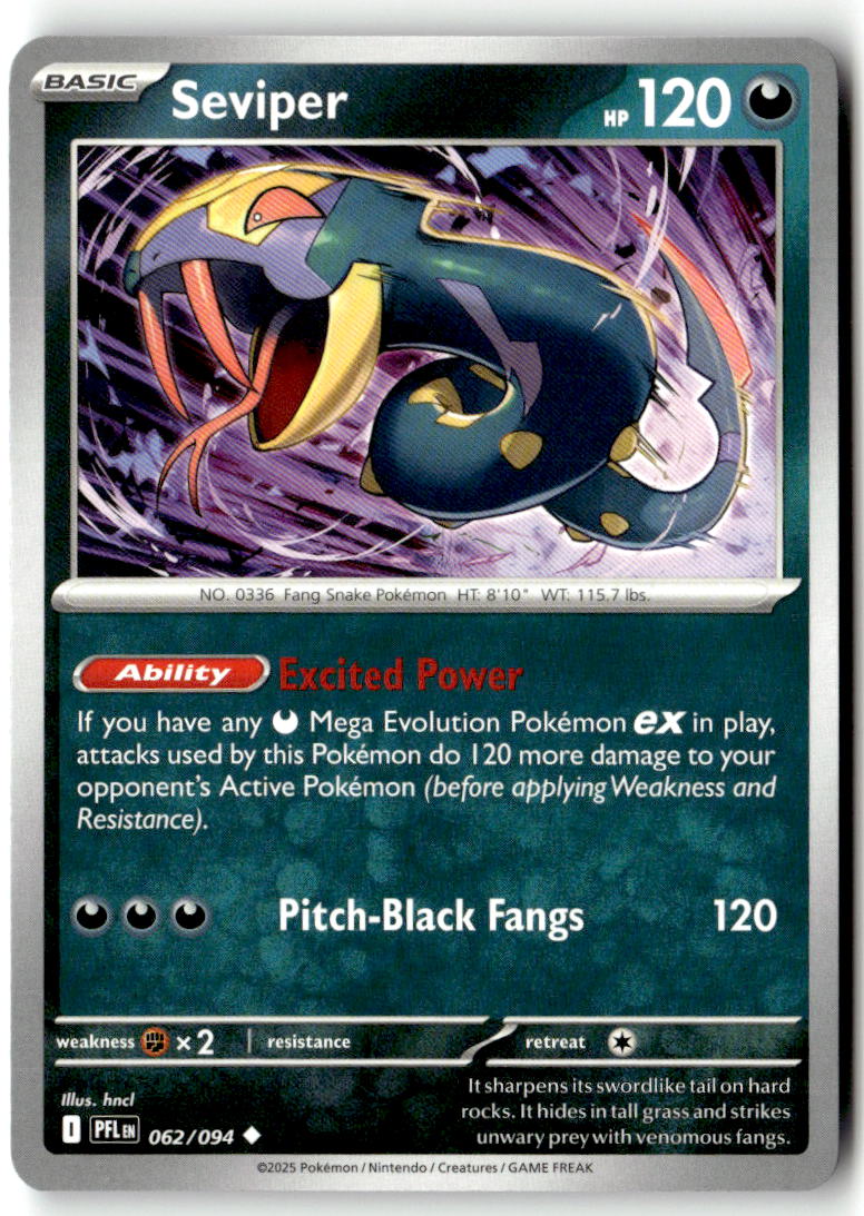 Front of Seviper 062/094 from Phantasmal Flames