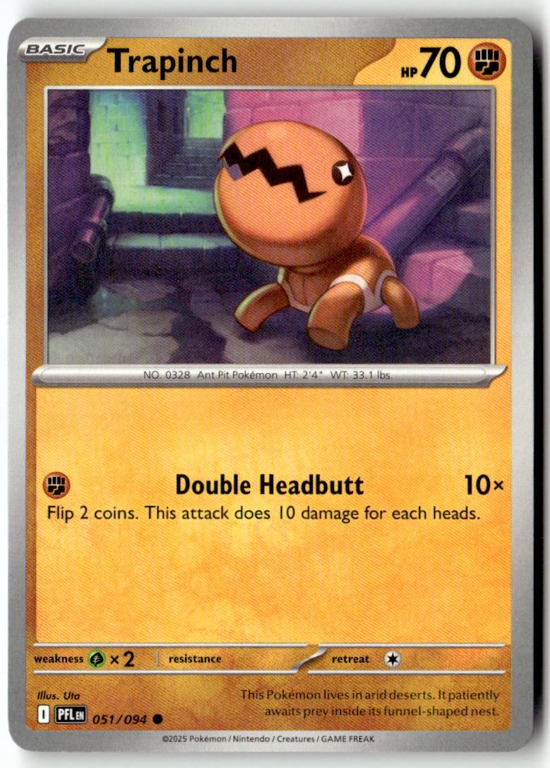 Front of Trapinch 051/094 from Phantasmal Flames