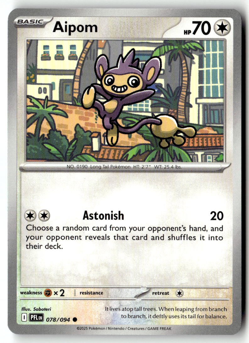 Front of Aipom 078/094 from Phantasmal Flames