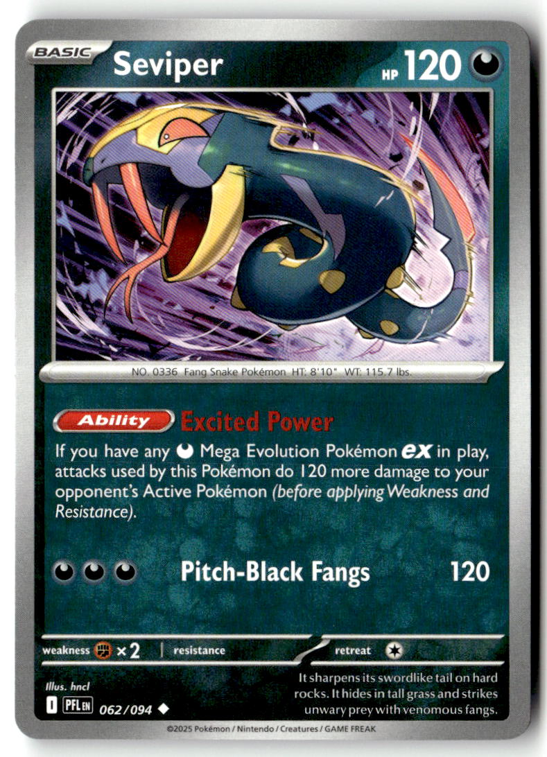 Front of Seviper 062/094 from Phantasmal Flames