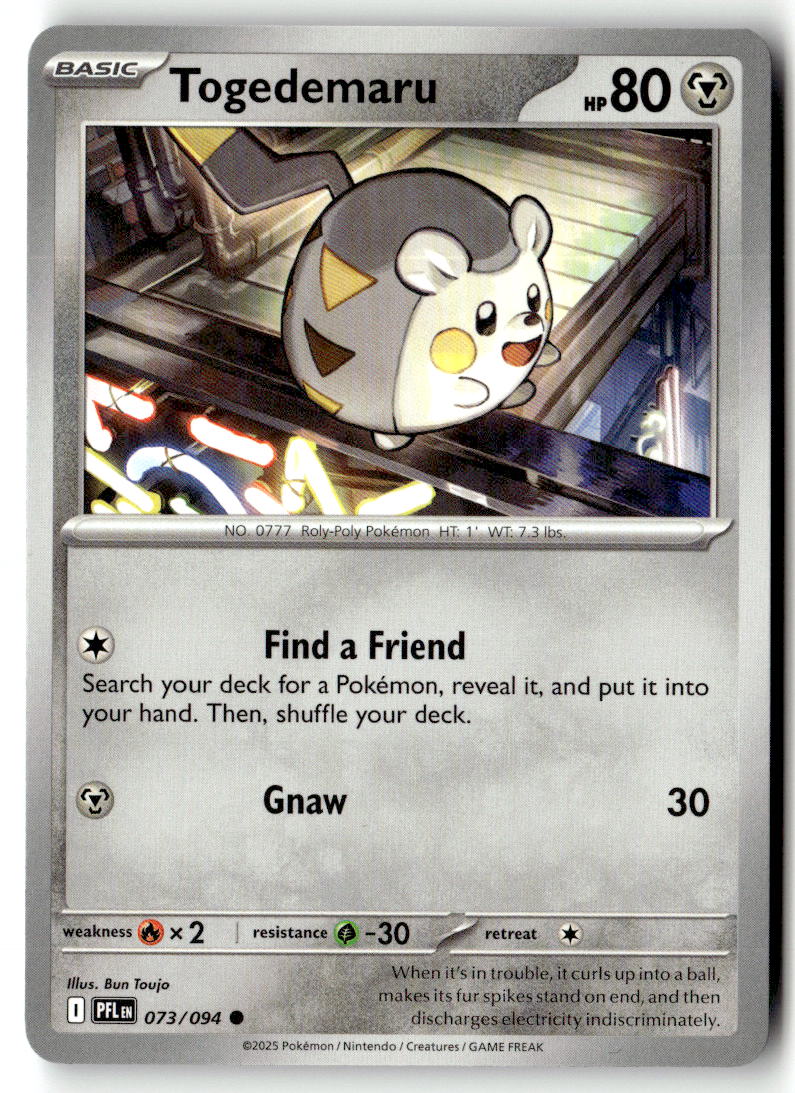 Front of Togedemaru 073/094 from Phantasmal Flames
