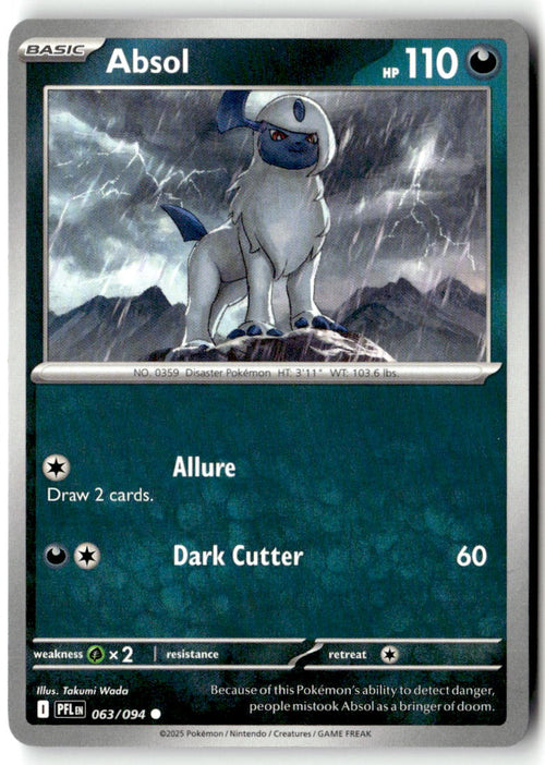 Front of Absol 063/094 from Phantasmal Flames
