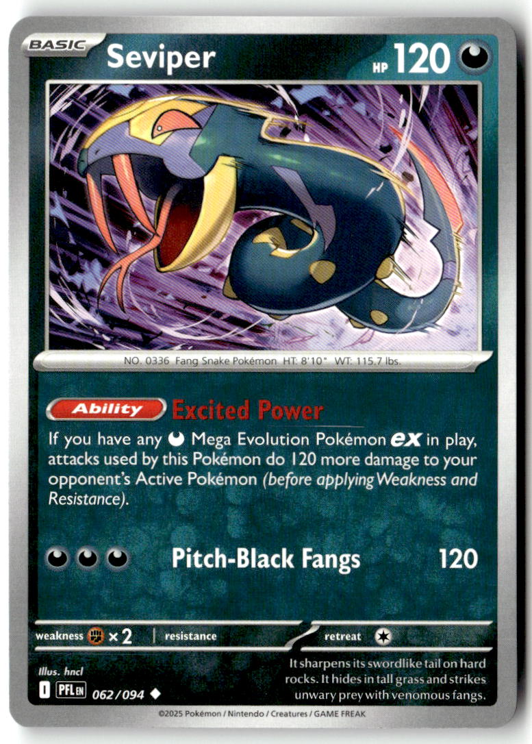 Front of Seviper 062/094 from Phantasmal Flames