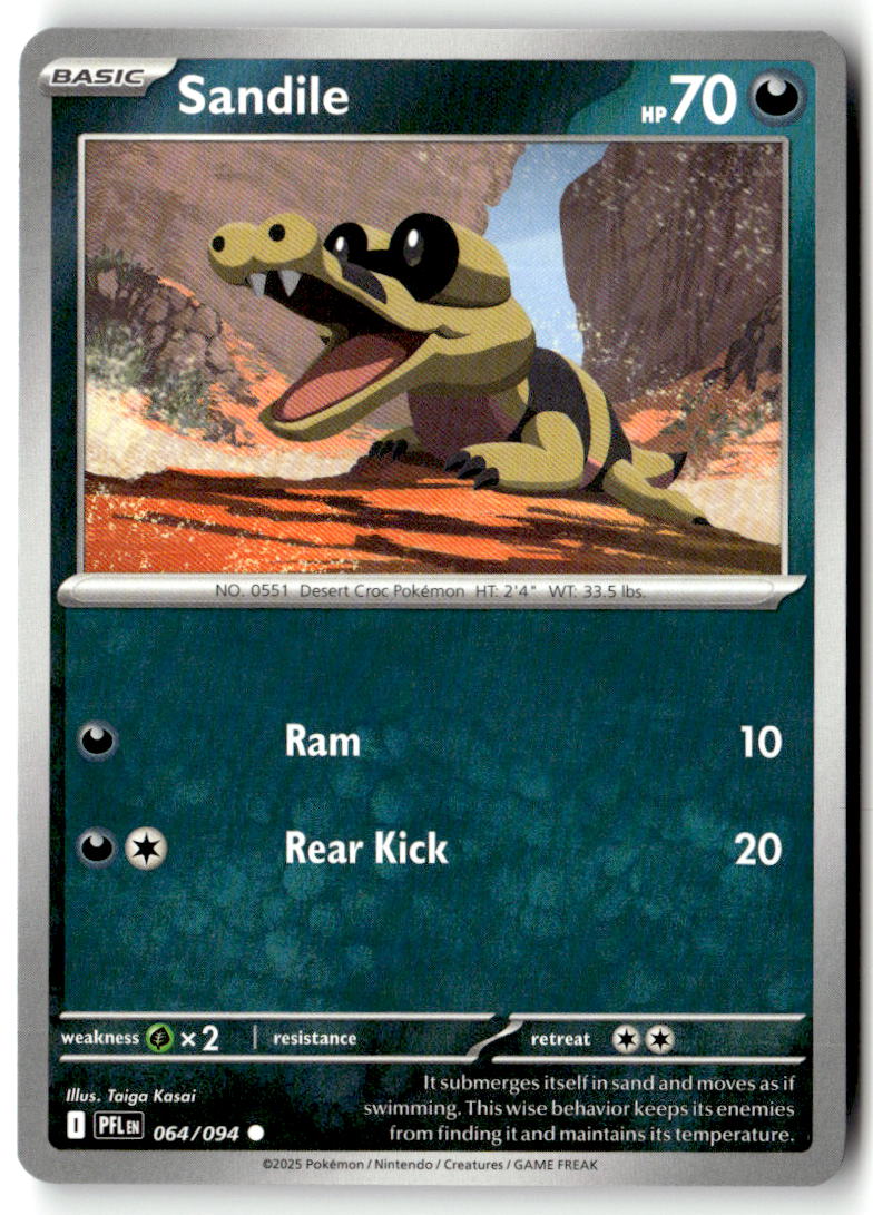 Front of Sandile 064/094 from Phantasmal Flames