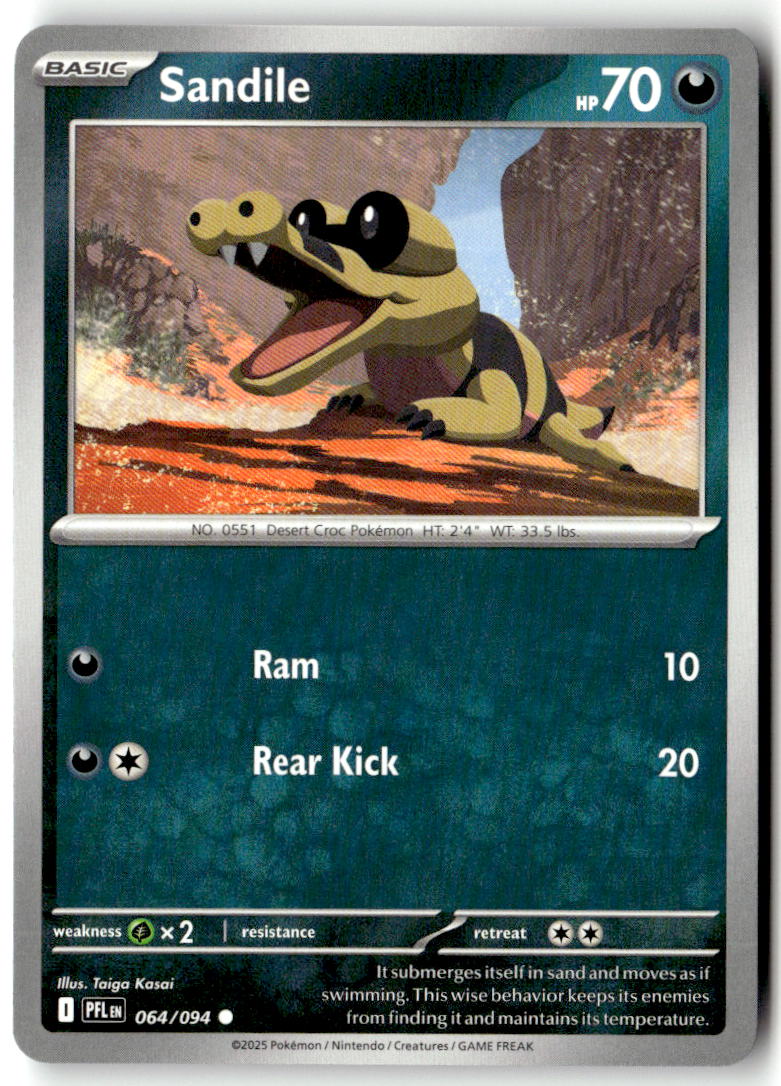 Front of Sandile 064/094 from Phantasmal Flames