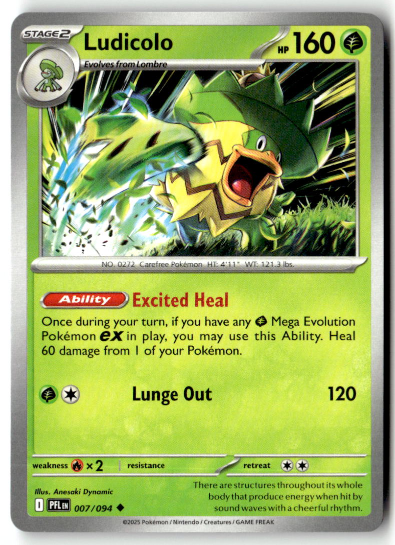 Front of Ludicolo 007/094 from Phantasmal Flames