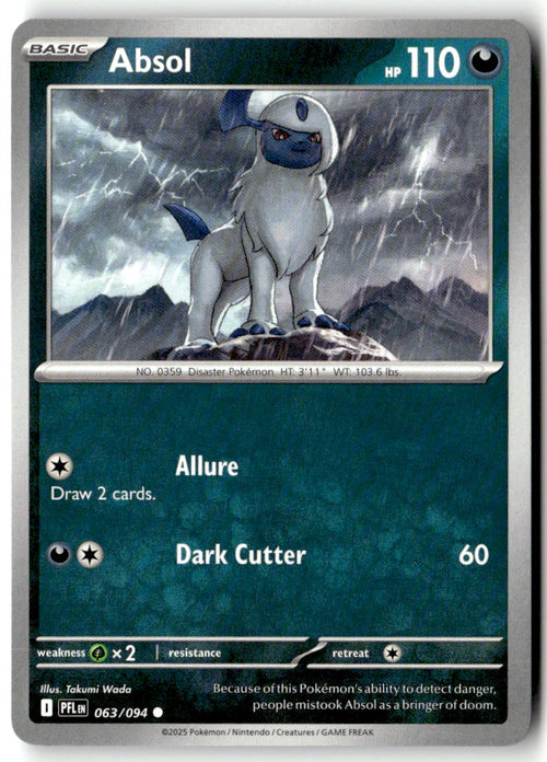 Front of Absol 063/094 from Phantasmal Flames