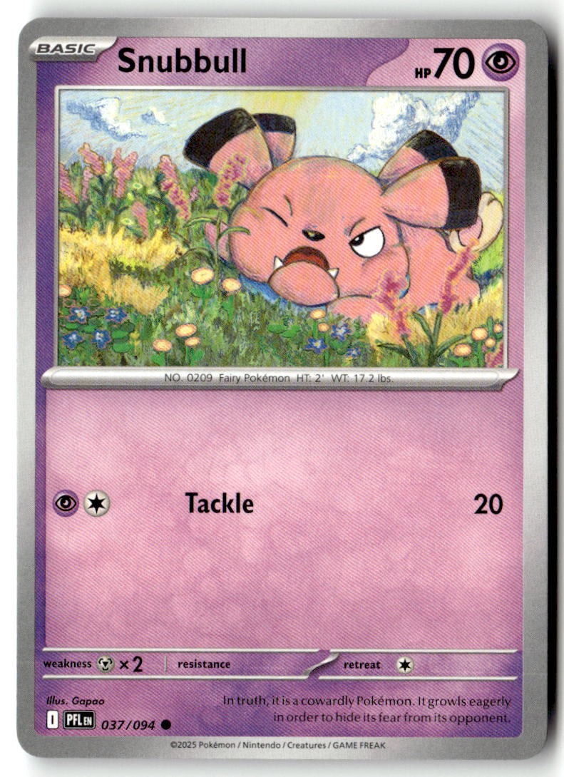 Front of Snubbull 037/094 from Phantasmal Flames