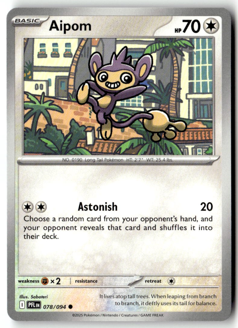 Front of Aipom 078/094 from Phantasmal Flames