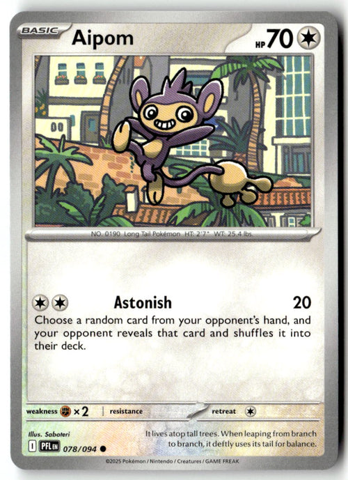 Front of Aipom 078/094 from Phantasmal Flames