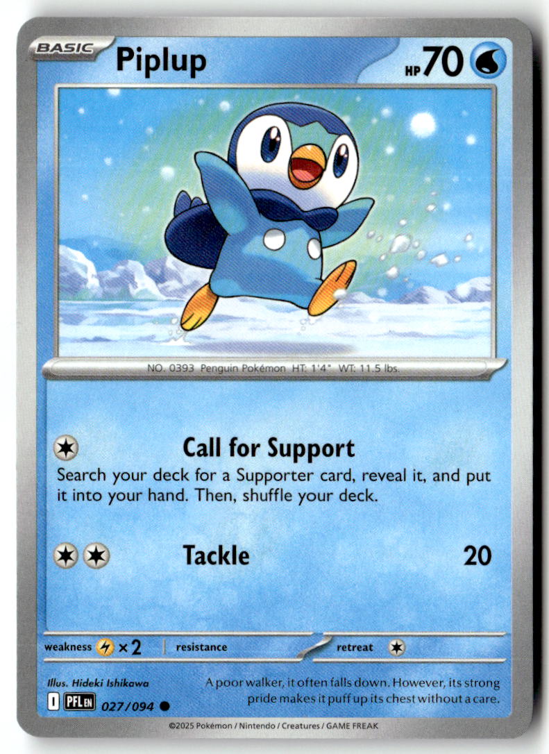Front of Piplup 027/094 from Phantasmal Flames