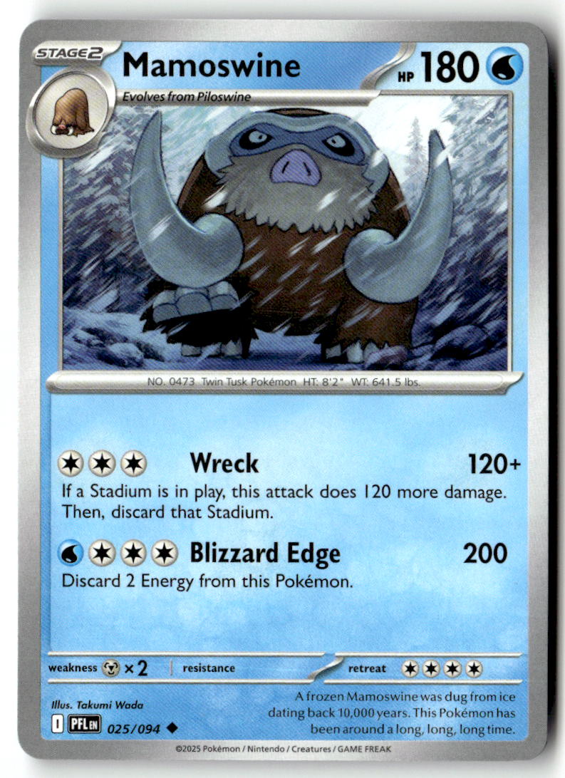 Front of Mamoswine 025/094 from Phantasmal Flames