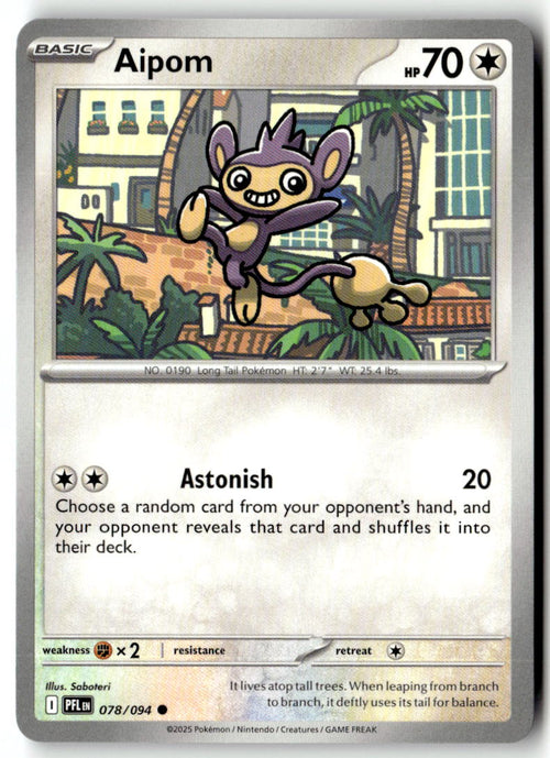 Front of Aipom 078/094 from Phantasmal Flames