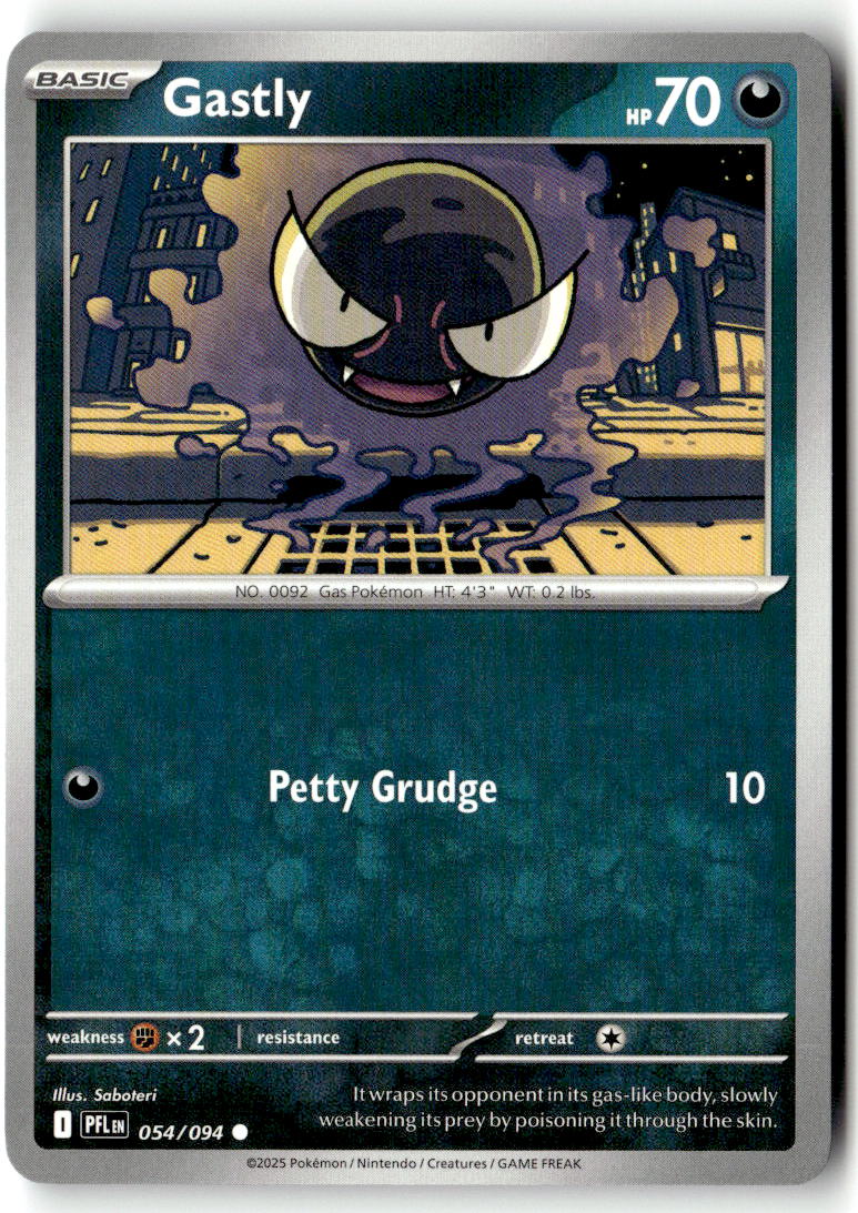 Front of Gastly 054/094 from Phantasmal Flames