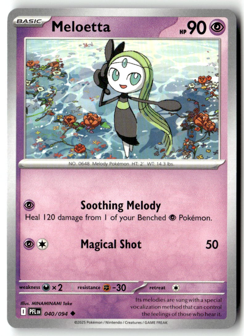 Front of Meloetta 040/094 from Phantasmal Flames