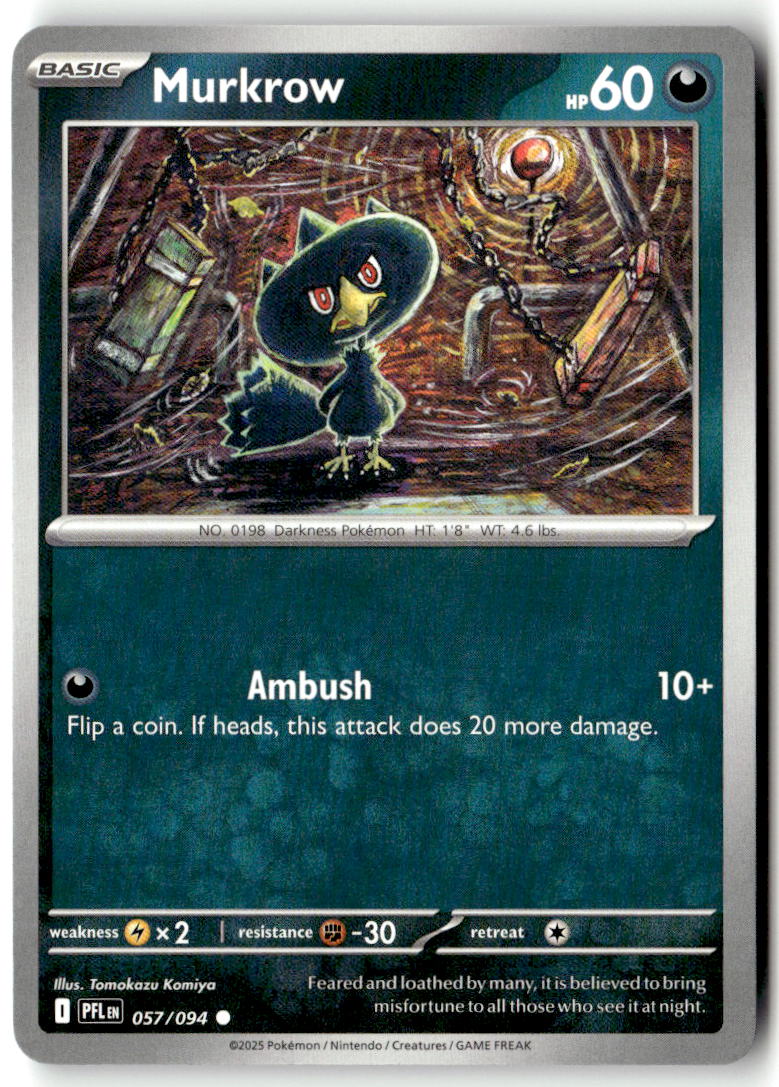 Front of Murkrow 057/094 from Phantasmal Flames