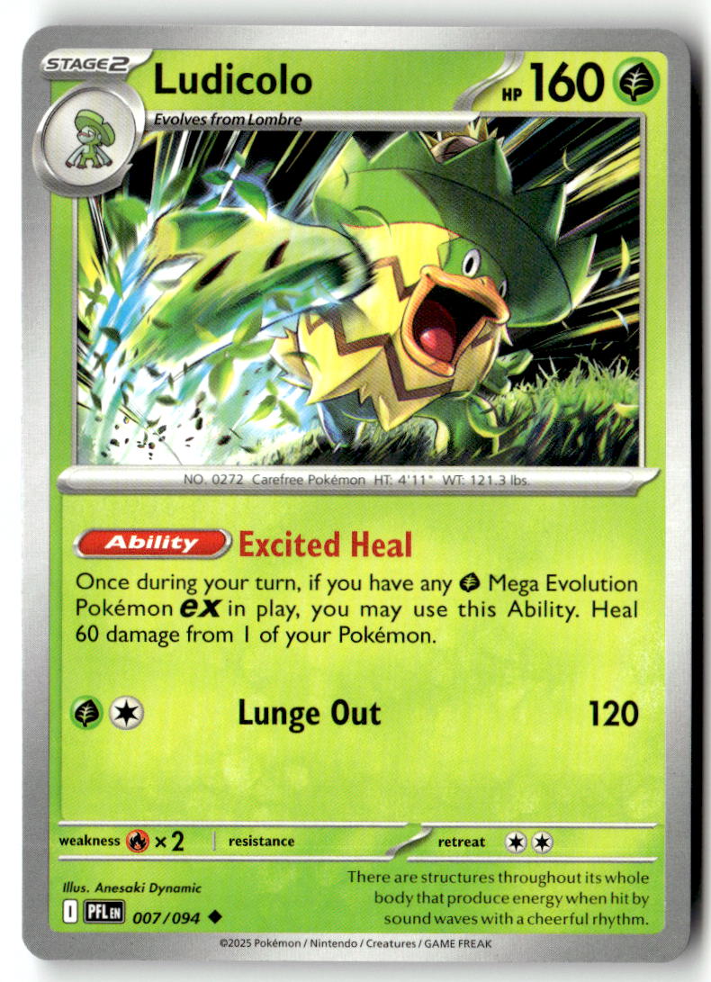 Front of Ludicolo 007/094 from Phantasmal Flames