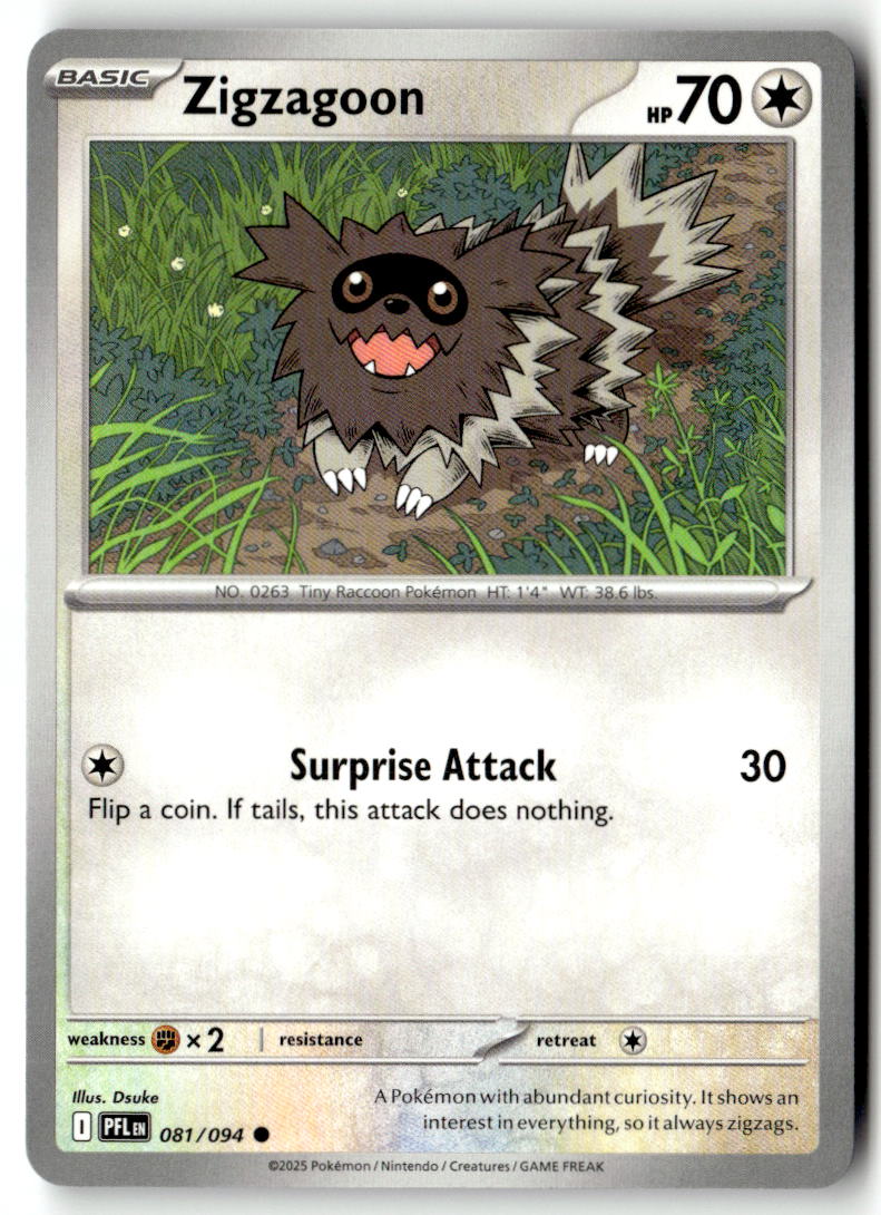 Front of Zigzagoon 081/094 from Phantasmal Flames