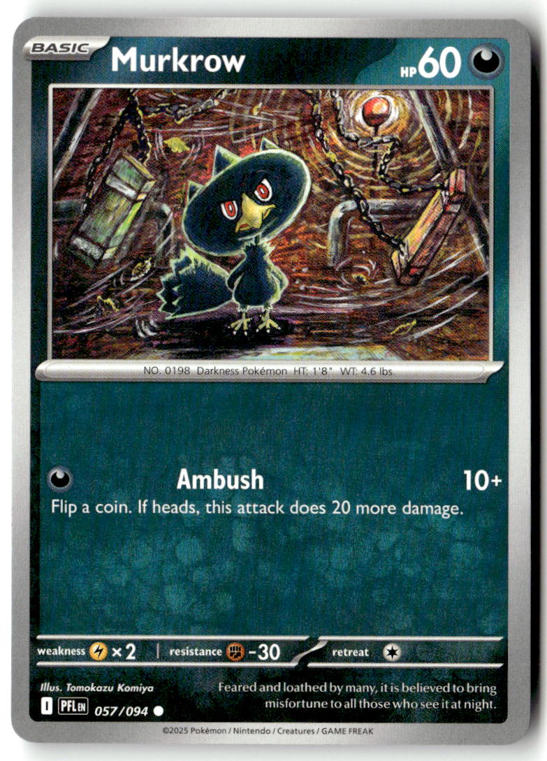 Front of Murkrow 057/094 from Phantasmal Flames