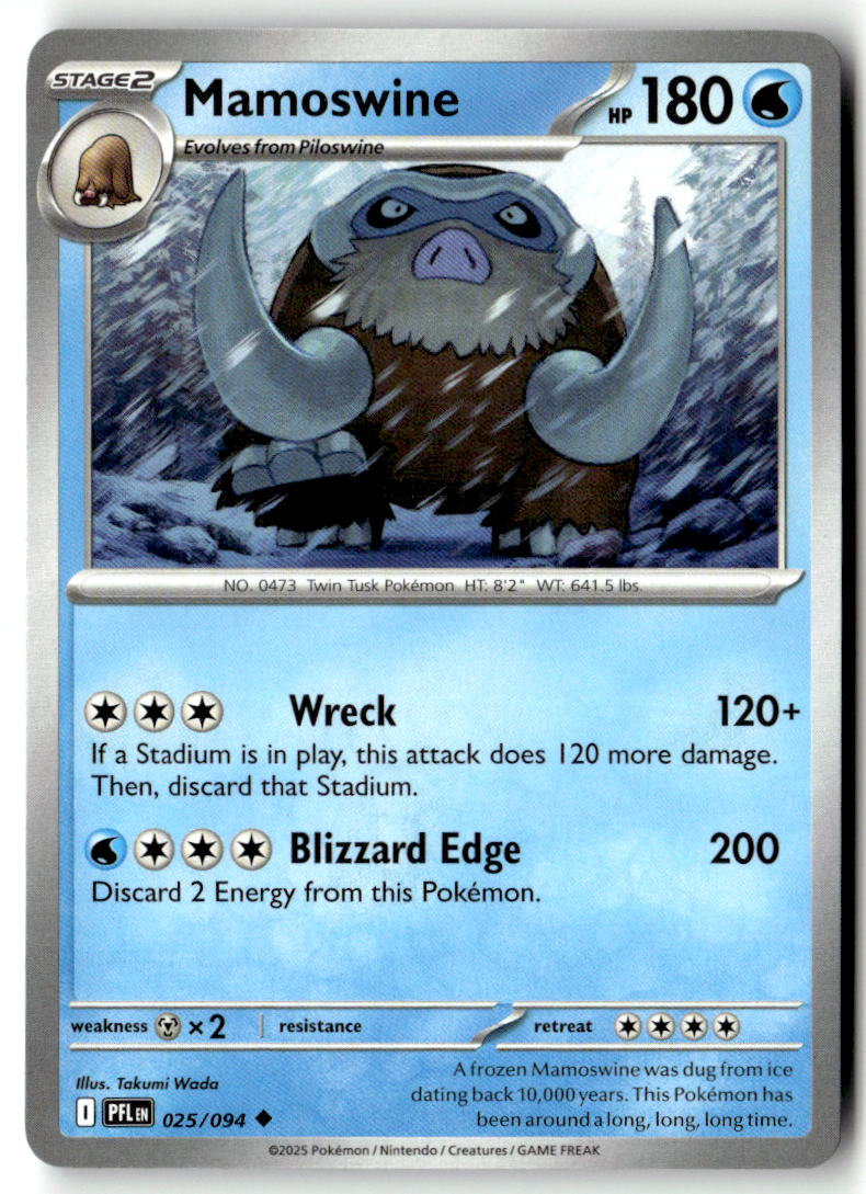 Front of Mamoswine 025/094 from Phantasmal Flames