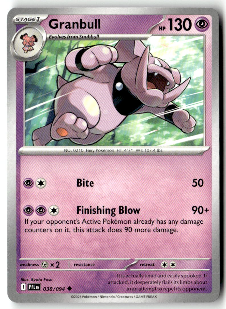 Front of Granbull 038/094 from Phantasmal Flames