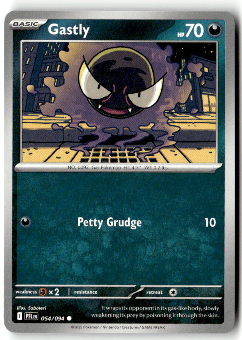 Front of Gastly 054/094 from Phantasmal Flames