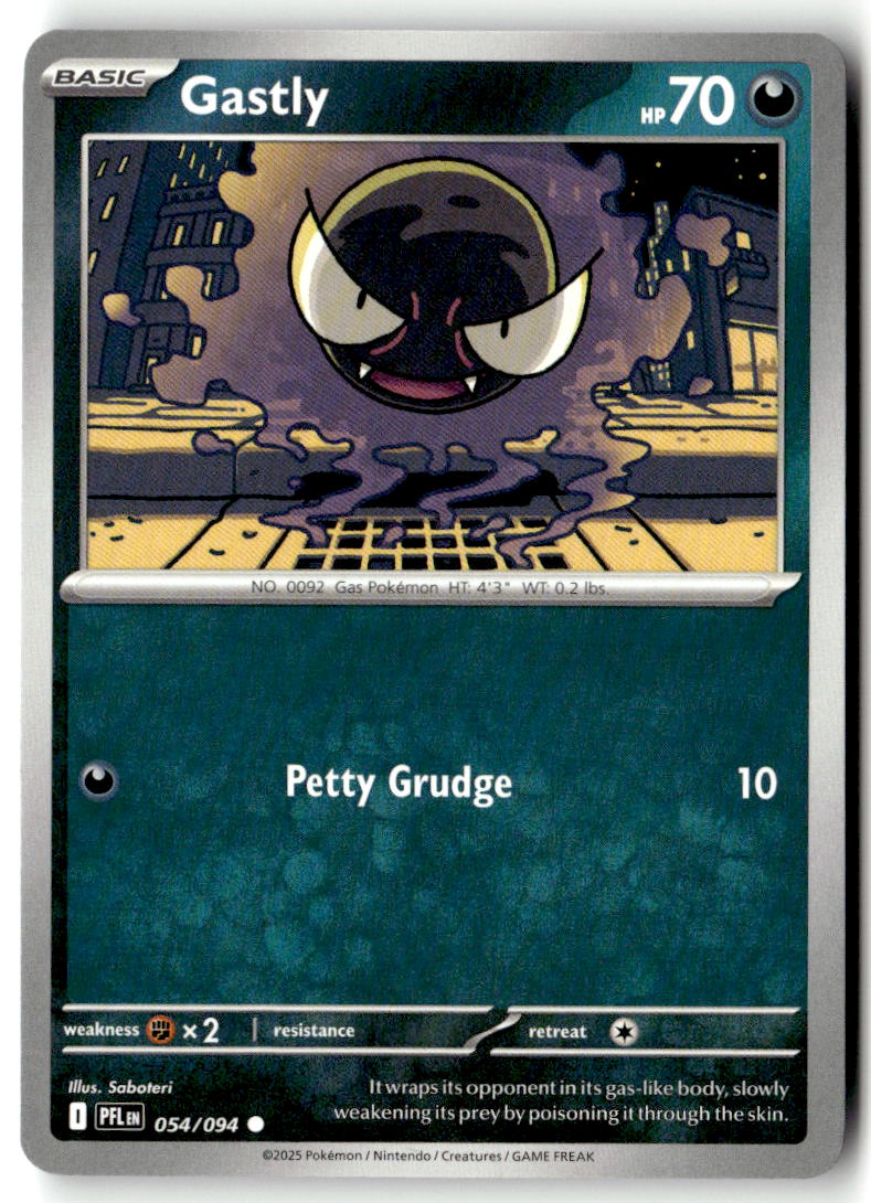 Front of Gastly 054/094 from Phantasmal Flames