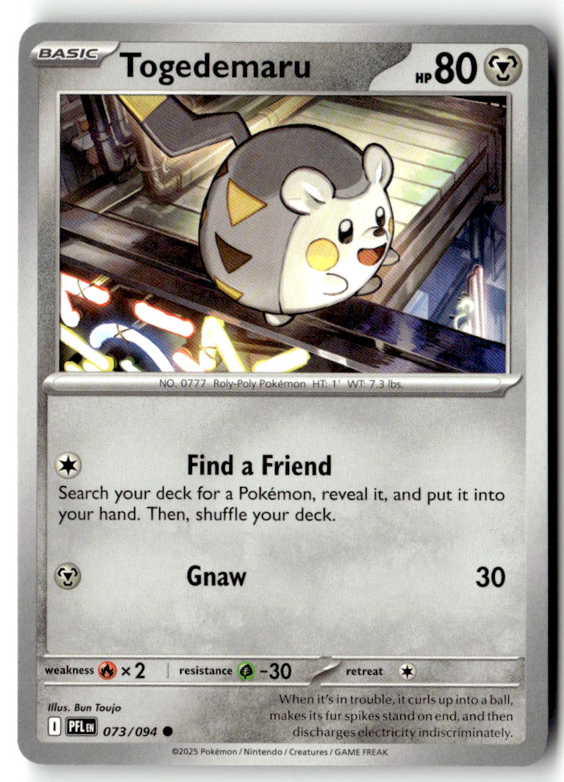 Front of Togedemaru 073/094 from Phantasmal Flames