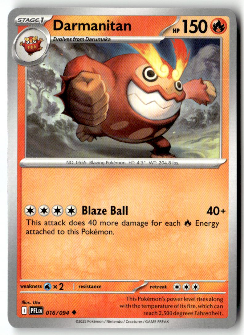 Front of Darmanitan 016/094 from Phantasmal Flames