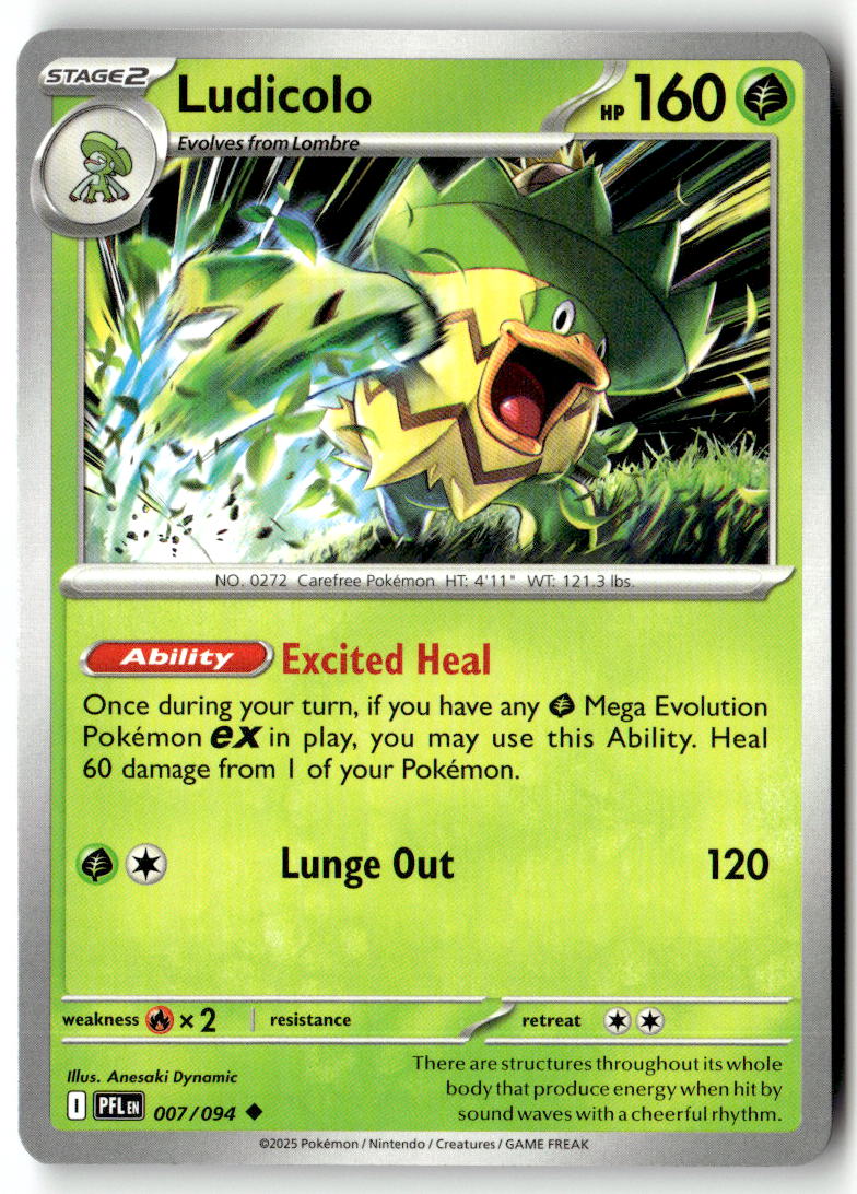 Front of Ludicolo 007/094 from Phantasmal Flames