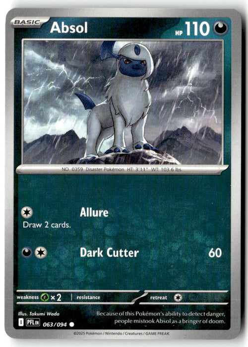 Front of Absol 063/094 from Phantasmal Flames