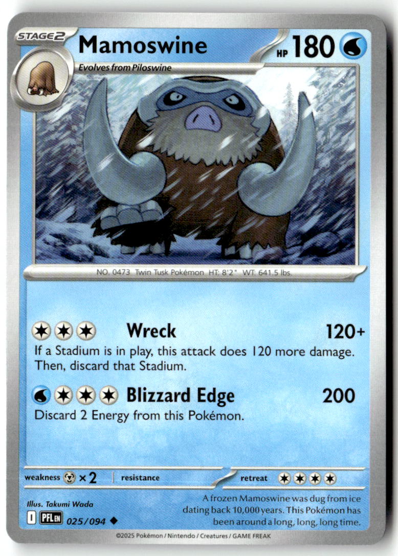 Front of Mamoswine 025/094 from Phantasmal Flames